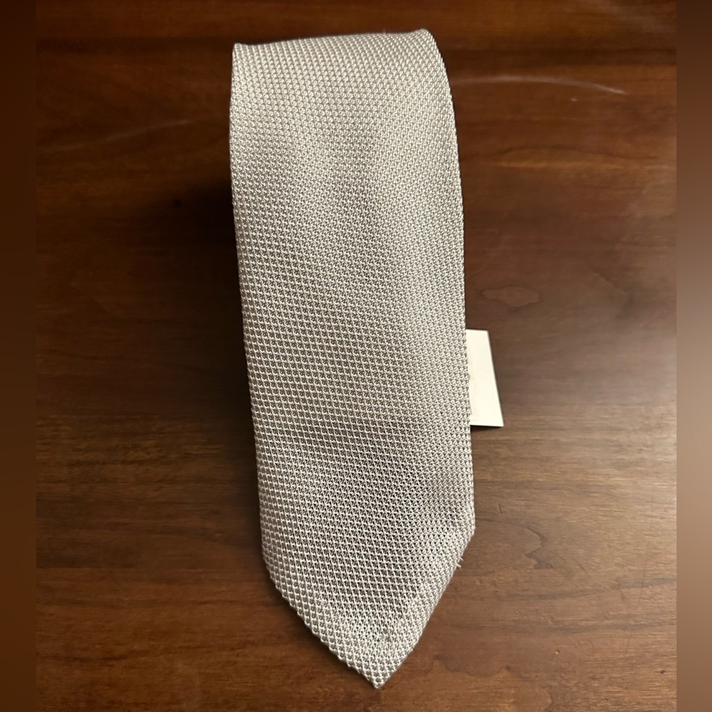 Light Grey Grenadine Tie